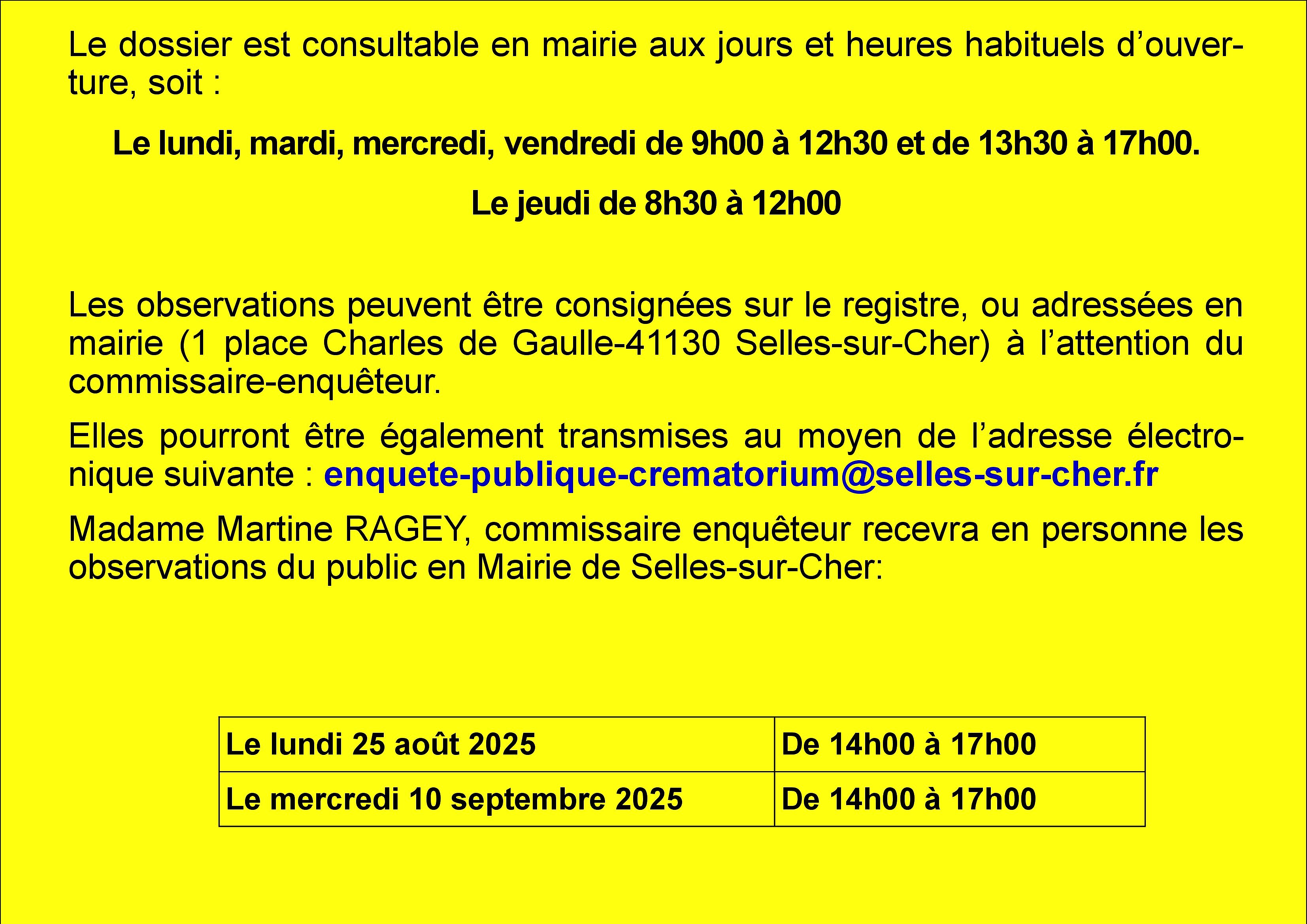 Enquête publique - Crématorium