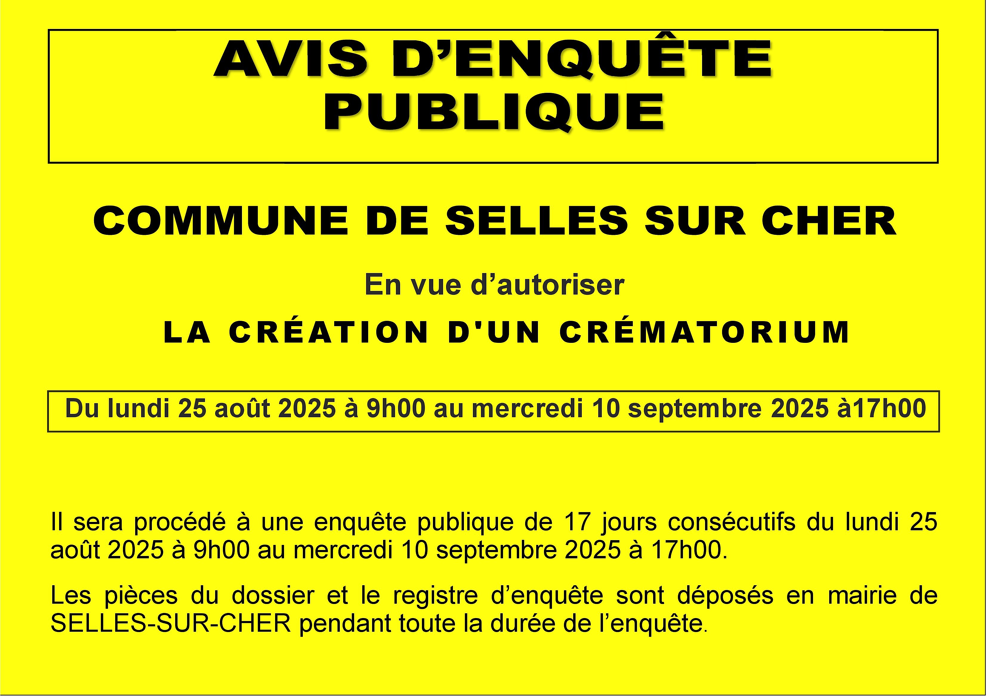 Enquête publique - Crématorium