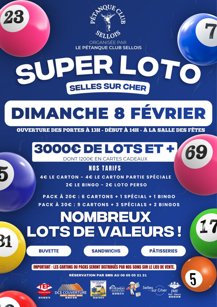 Super loto Pétanque Club Sellois